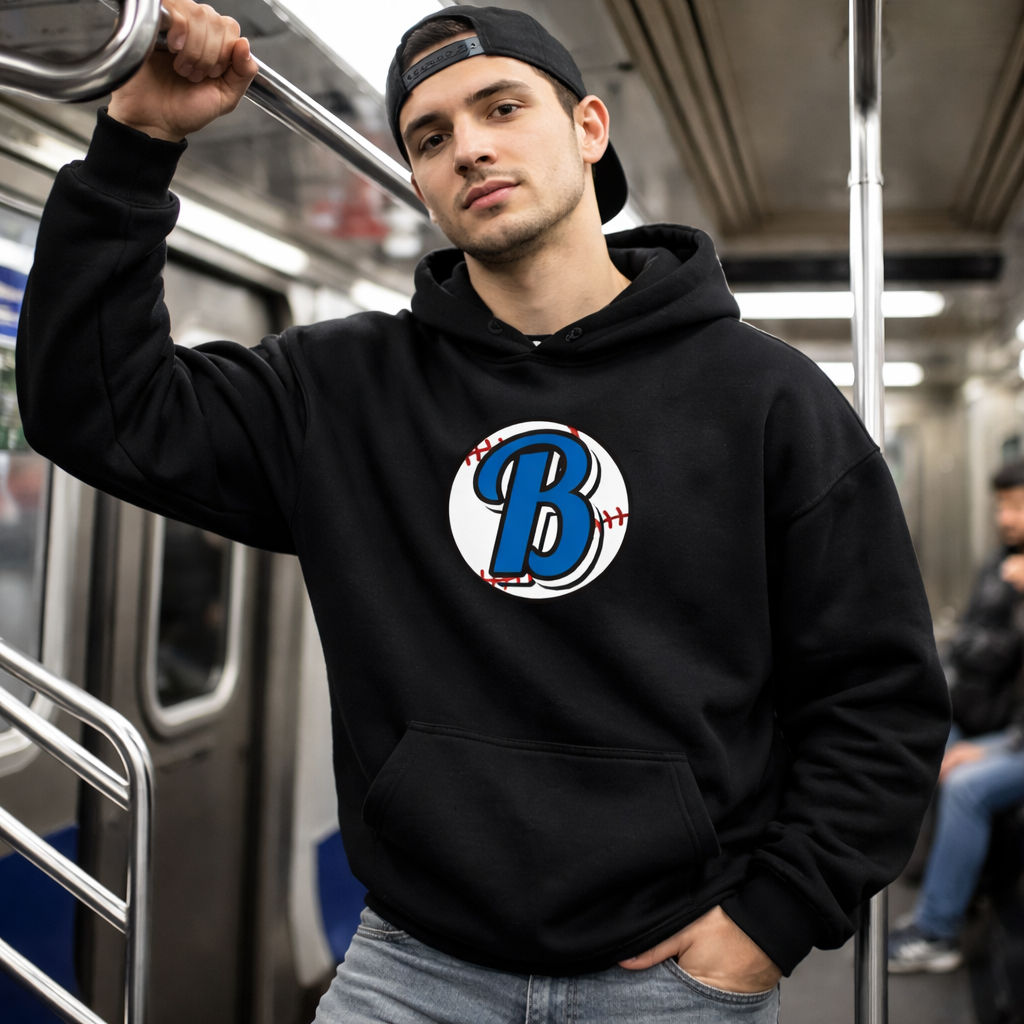Baseball Graphic Hoodie - Unisex Pullover Sweatshirt